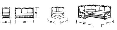 Диван-тахта, размеры
